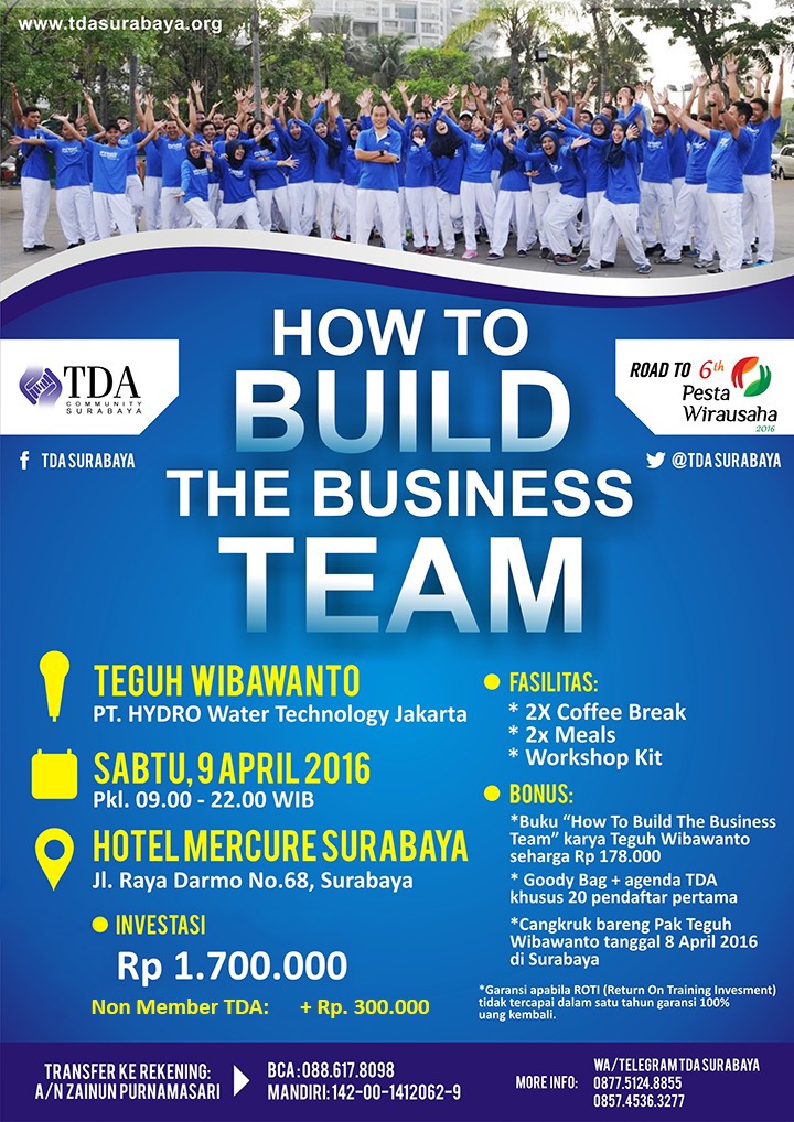 Workshop TDA Surabaya  – How to Build The Business Team